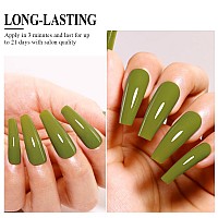 Imtiti Green Gel Nail Polish 15Ml Olive Green Gel Polish Soak Off Led Uv Nail Gel Polish Autumn Winter Gel Nail Polish Diy Nail