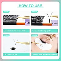 Nagaraku Yy Eyelash Extensions Supplies Y Lash 4D Easy Fan Russian Volume Crisscross Yy Eyelashes Handwoven Y Shaped Mesh Wispy