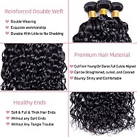 Menalue Water Wave 3 Bundles Human Hair 24 26 28 Inch Brazilian Virgin Water Wave Human Hair Bundles 100 Unprocessed Deep Curly