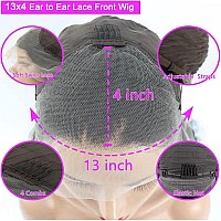 Srakuw 13X4 Lace Front Wigs For Black Women 180 Density Bob Wig Human Hair Brazilian Body Wave Human Hair Wig Hd Lace Frontal W