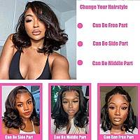 Srakuw 13X4 Lace Front Wigs For Black Women 180 Density Bob Wig Human Hair Brazilian Body Wave Human Hair Wig Hd Lace Frontal W