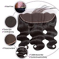 13 X 4 Lace Frontal Closure Body Wave Frontal 13 X 4 Hd Transparent Lace Frontals With Bangs Baby Hair 100 Remy Human Hair 150