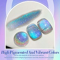 Born Pretty 9D Cat Magnetic Eye Gel Nail Polish Rainbow Laser Holographic Blue Purple Gel Polish Soak Off U V Led Gel Polish N