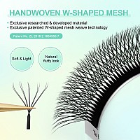 Nagaraku Double Tips 5D W Eyelash Extensions Supplies Thick W Lash Extensions Premade Fans Russian Volume Faux Mink Matte 12 Row