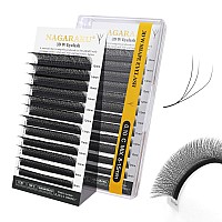 Nagaraku W Shape Eyelash Extension 3D Volumecluster Premade Fans Eye Lashes Faux Mink Matte Black Easy Fanning False Eyelashes