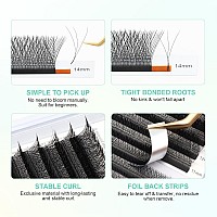 Nagaraku W Shape Eyelash Extension 3D Volumecluster Premade Fans Eye Lashes Faux Mink Matte Black Easy Fanning False Eyelashes