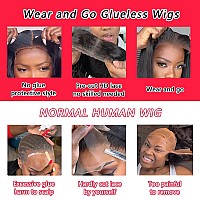 Yilike Glueless Wigs Human Hair Pre Plucked Pre Cut 5X5 Hd Lace Closure Wigs Human Hair Glueless Wear And Go 180 Density Body W