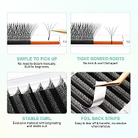 Nagaraku W Shape Eyelash Extension 4D Volumecluster Premade Fans Eye Lashes Faux Mink Matte Black Easy Fanning False Eyelashes