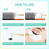 Nagaraku W Shape Eyelash Extension 4D Volumecluster Premade Fans Eye Lashes Faux Mink Matte Black Easy Fanning False Eyelashes