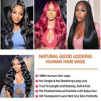 Bruar 30 Inch Lace Front Wig Human Hair Pre Plucked 13X4 Hd Lace Frontal Wigs Human Hair 180 Density Glueless Body Wave Human H