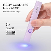 Gaoy Handheld Uv Light For Gel Nails Mini Nail Light Portable Led Nail Lamp Cordless Rechargeable Usb Nail Dryer For Fast Cur