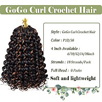 Gogo Curl Crochet Hair 8 Packs Water Wave Crochet Hair 12 Inch Curly Crochet Hair For Women Short Beach Curl Crochet Hair Synthe