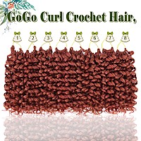 Gogo Curl Crochet Hair 8 Packs Water Wave Crochet Hair 10 Inch Curly Crochet Hair For Women Short Beach Curl Crochet Hair Synthe