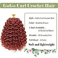 Gogo Curl Crochet Hair 8 Packs Water Wave Crochet Hair 10 Inch Curly Crochet Hair For Women Short Beach Curl Crochet Hair Synthe