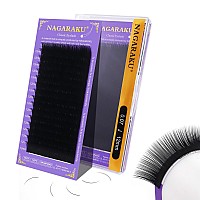 Nagaraku Eyelash Extensions Individual Lashes Extensions Classic Lash Matte Black 16 Rows Soft Natural Matte Black Professional