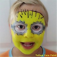 Go Ho Creamblendable Lemon Yellow Face Paint Stick 106 Ozfullcoverage Lemon Yellow Body Paint Stick For Adults Children Ha