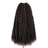 Pelokaa Passion Twist Hair 22 Inch 7Packs Dark Brown Water Wave Crochet Braids Synthetic Braiding Hair Extensions 22 Inch 2