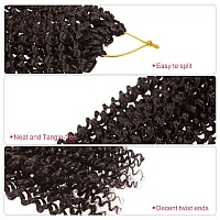 Pelokaa Passion Twist Hair 22 Inch 7Packs Dark Brown Water Wave Crochet Braids Synthetic Braiding Hair Extensions 22 Inch 2