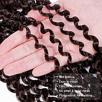 Pelokaa Passion Twist Hair 22 Inch 7Packs Dark Brown Water Wave Crochet Braids Synthetic Braiding Hair Extensions 22 Inch 2