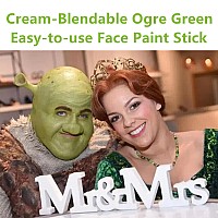 Go Ho Creamblendable Ogre Green Face Paint Stick 106 Ozfullcoverage Ogre Green Body Paint Stick For Adults Children Hallow