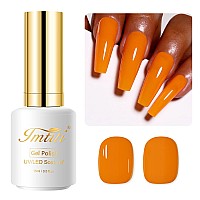 Imtiti Gel Nail Polish 05 Fl Oz Pumkin Orange Gel Polish Soak Off Led U V Nail Gel Polish Fall Winter Gel Nail Polish Diy Nail