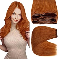 Sunny 22Inch Weft Hair Extensions Human Hair Copper Sew In Hair Extensions Real Human Hair Long Hair Weft Extensions Copper Sew