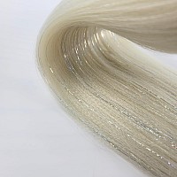 Blonde Tinsel Braiding Hair Pre Stretched Glitter Tinsel Hair Kanekalon Prestretched Braiding Hair Sparkle Tinsel Ez Braid Braid