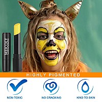 Meicoly Yellow Face Body Paintprofessional Halloween Face Paint Sfx Cosplay Makeupyellow Eye Black Stick Eye Paint For Basebal