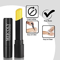 Meicoly Yellow Face Body Paintprofessional Halloween Face Paint Sfx Cosplay Makeupyellow Eye Black Stick Eye Paint For Basebal