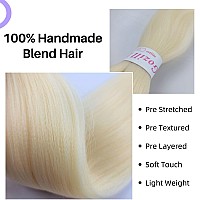 Gozill Blonde Kids Braiding Hair Pre Stretched Kanekalon Braiding Hair Extension 16 Inch Short Synthetic Fake Hair For Braiding