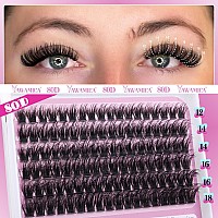 Yawamica Fluffy Lash Extension Kit 80D100D Lash Clusters Eyelash Extensions 1218Mm Wispy Individual Lashes Kit Thick Volume Ey