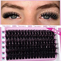 Yawamica Fluffy Lash Extension Kit 80D100D Lash Clusters Eyelash Extensions 1218Mm Wispy Individual Lashes Kit Thick Volume Ey