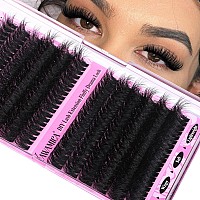 Yawamica Wispy Individual Lashes Clusters Fluffy Eyelash Extension 150D200D Thick Volume Eyelash Clusters 1420Mm D Curl Cluste