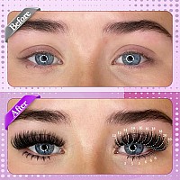 Yawamica Eyelash Extension Kit Fluffy Lash Clusters Kit With Bottom Lashes Wispy Individual Lashes 100D Volume 1220Mm Eyelash C