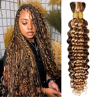 Human Braiding Hair 100G Deep Wave Bulk Human Hair For Braiding No Weft 427 Wet And Wavy Human Hair Braiding Hair Brazilian Vir