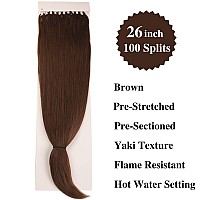 Gozill Pre Sectioned Braiding Hair Pre Stretched Brown Kanekalon Braiding Hair Extensions Ez Braid Kids Hypoallergenic Braiding