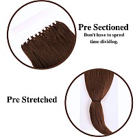 Gozill Pre Sectioned Braiding Hair Pre Stretched Brown Kanekalon Braiding Hair Extensions Ez Braid Kids Hypoallergenic Braiding