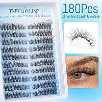 Tnfvloneins Wispy Lash Extension Kit Leftright Eyelash Extension Kit Natural Lash Clusters Kit 180Pcs Cluster Eyelash Extension