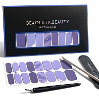 Beaolata Nail Polish Strips 32 Nail Wraps Nail Stickers Gel Nail Strips Easy Apply Remove Long Lasting Salon Quality Vio