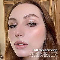 Evpct Mocha Beige Shimmer Cream Eye Shadow Brightener Sticks Set For Eyes Mocha Beige Shimmery Matte Pencil Eye Shadow Applicat