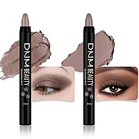 Evpct 2Pcs Cream Eye Shadow Brightener Sticks Set For Eyes Caramel Matte Pencil Eye Shadow Applicator Stick Pen Palette Makeup