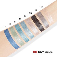 Evpct Sky Blue Shimmer Cream Eye Shadow Brightener Sticks Set For Eyes Blue Shimmery Matte Pencil Eye Shadow Applicator Stick P