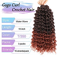 18 Inch Curly Crochet Hair For Black Women 3 Packs Gogo Curl Crochet Hair Water Wave Long Curly Braiding Hair For Boho Braids