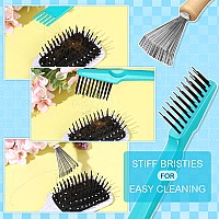 Boao 4 Pcs Hair Brush Cleaning Tool Comb Cleaner Brush Hair Brushes Cleaner Comb Mini Hair Cleaning Brush Hair Brush Cleaner Too