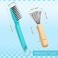 Boao 4 Pcs Hair Brush Cleaning Tool Comb Cleaner Brush Hair Brushes Cleaner Comb Mini Hair Cleaning Brush Hair Brush Cleaner Too