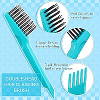 Boao 4 Pcs Hair Brush Cleaning Tool Comb Cleaner Brush Hair Brushes Cleaner Comb Mini Hair Cleaning Brush Hair Brush Cleaner Too