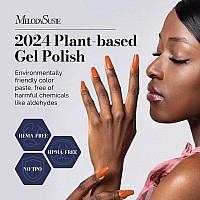 Melodysusie Fleurwee Plantbased Uv Gel Nail Polish Hema Free 21 Nontoxic Dark Orange P43 Long Lasting No Chip Color 2024