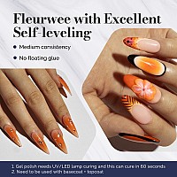 Melodysusie Fleurwee Plantbased Uv Gel Nail Polish Hema Free 21 Nontoxic Dark Orange P43 Long Lasting No Chip Color 2024