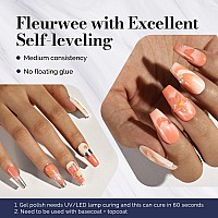 Melodysusie Fleurwee Plantbased Uv Gel Nail Polish Hema Free 21 Nontoxic Light Orange P46 Long Lasting No Chip Summer Colo