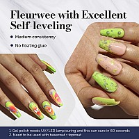 Melodysusie Fleurwee Plantbased Uv Gel Nail Polish Hema Free 21 Nontoxic Bright Green P42 Long Lasting No Chip Summer Colo